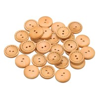 30 StüCk HolzknöPfe Zum NäHen,20Mm,2 LöCher,Rund,Zum Basteln,FüR Kleidung,Beige