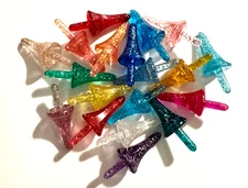 VINTAGE LARGE ASTRO ROCKET BULBS 10 Pegs Ceramic Christmas Tree Lights MIXIE GLO