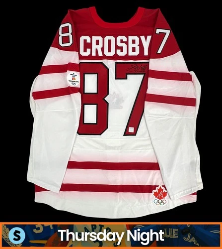 SIDNEY CROSBY SIGNED AUTO TEAM CANADA OLYMPICS 2010 HOCKEY JERSEY FRAMEWORTH COA