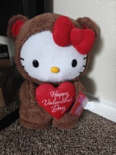 Hello Kitty Bear Costume Plush Stuffed Animal Valentine's Day Decoration
