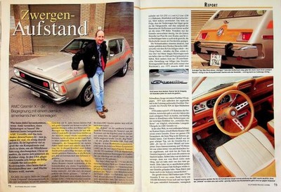 Oldtimer Praxis 2165) AMC Gremlin X 3.8 mit 90PS Restaurierung - ein interessant