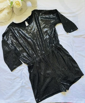 🖤 Combishort noir à sequins – élégant et festif - Photo 1/3