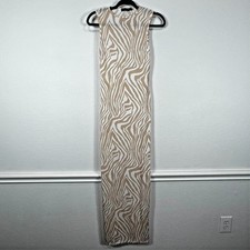Boohoo Womens 4 Zebra Print Ribbed Maxi Dress Tank Sleeveless Streetwear Casual