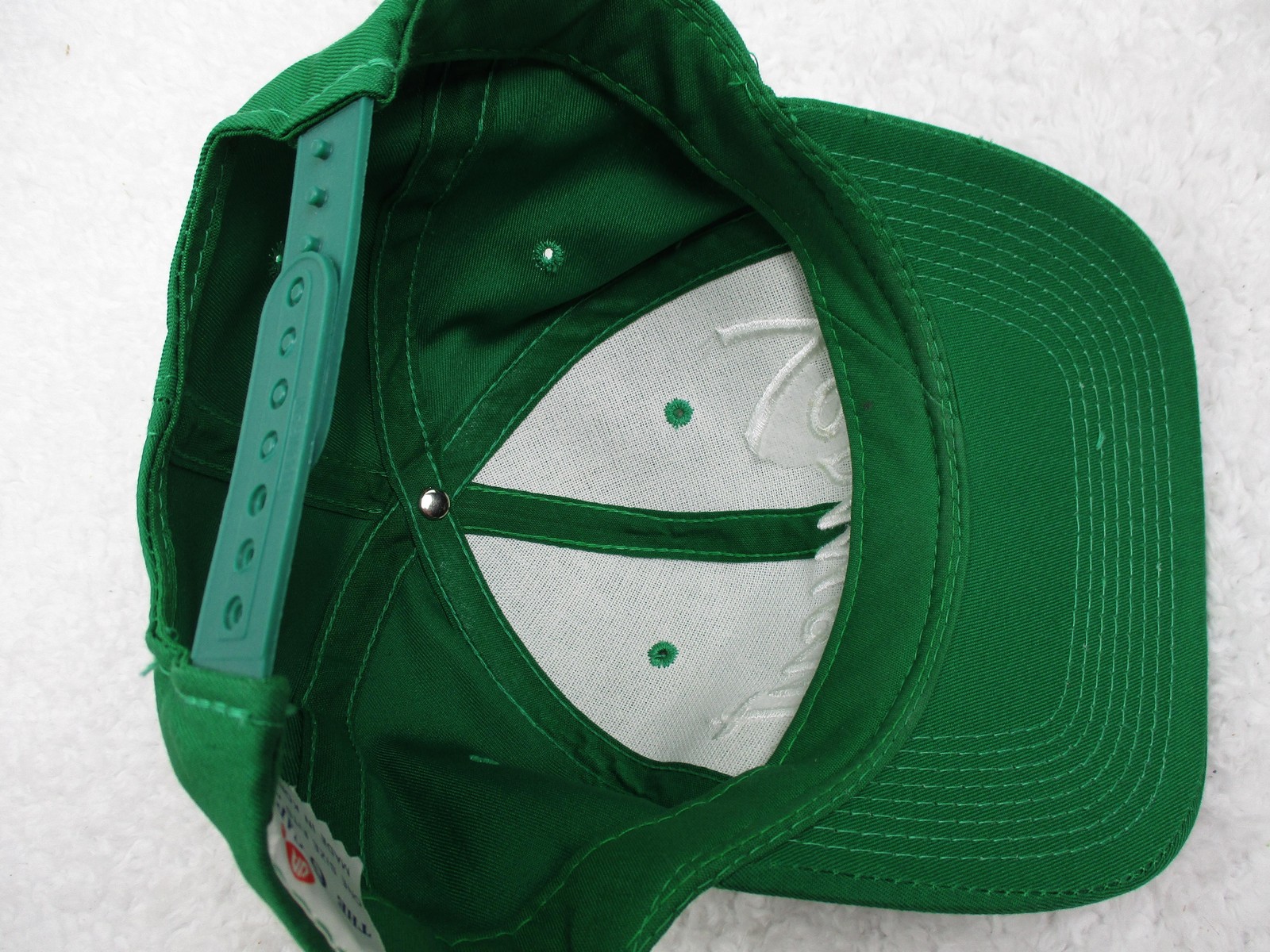 Vermont Hat Cap Snapback Script Green Vintage Spo… - image 11