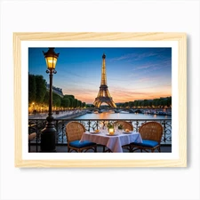 Eiffel Tower As The Centerpiece Of  Framed Wall Art Poster Canvas Print Picture