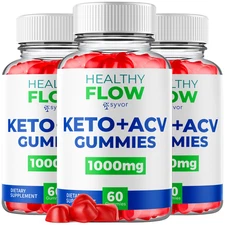 (3 Pack) Healthy Flow Keto ACV Gummies 1000MG HealthyFlow Vitamin 180 Gummies