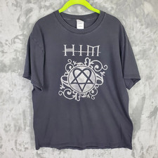 HIM Band Ville Valo VV Heartagram T Shirt Full Size S-5XL
