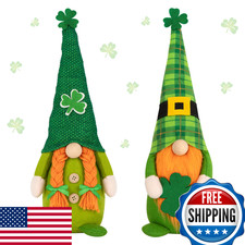 St. Patrick's Day Gnomes, 2 Pack Handmade Irish Decor for Home  Tiered Tray