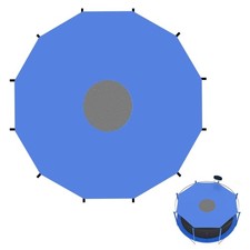 Trampoline Sun Shade Cover 6FT 8FT 10FT 12FT 14FT 16FT Trampoline Top Cover W...