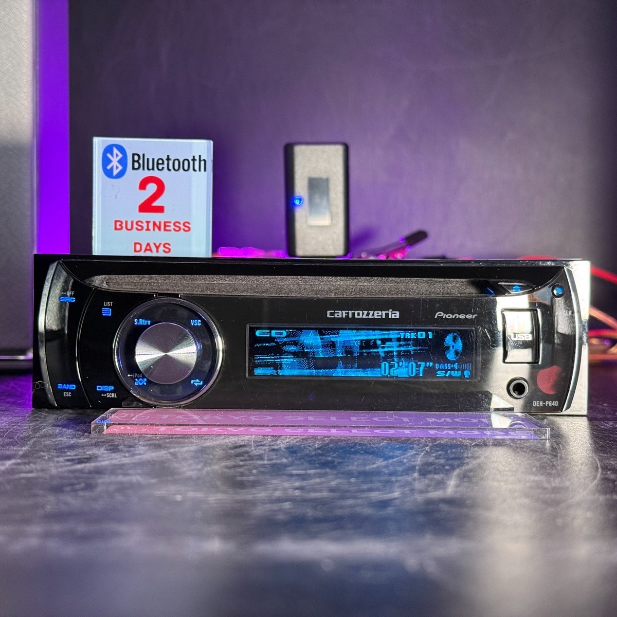 Pioneer Carrozzeria DEH-P640 1DIN Car Audio CD USB Added Bluetooth