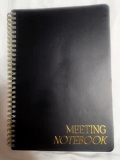 ZICOTO Meeting Notebook For Work Organization - Black, Spiral Bound