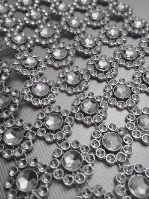 SUNFLOWER Diamante Bling Sparkling Diamond Effect Wedding Cake Craft Trim Ribbon - Image 1 of 4