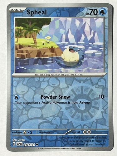 Pokmon TCG Spheal Card 199/191 Surging Sparks Illustration Rare | eBay Pokmon TCG Spheal Card 199/191 Surging Sparks Illustration Rare | eBay