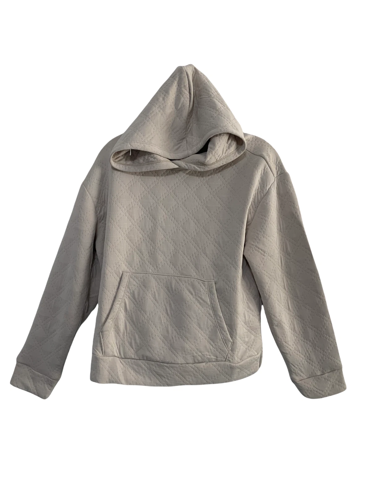 RBX Quilted Tan Pouch Hoodie Thick Polyester Small Long Sleeve Activewear Womens