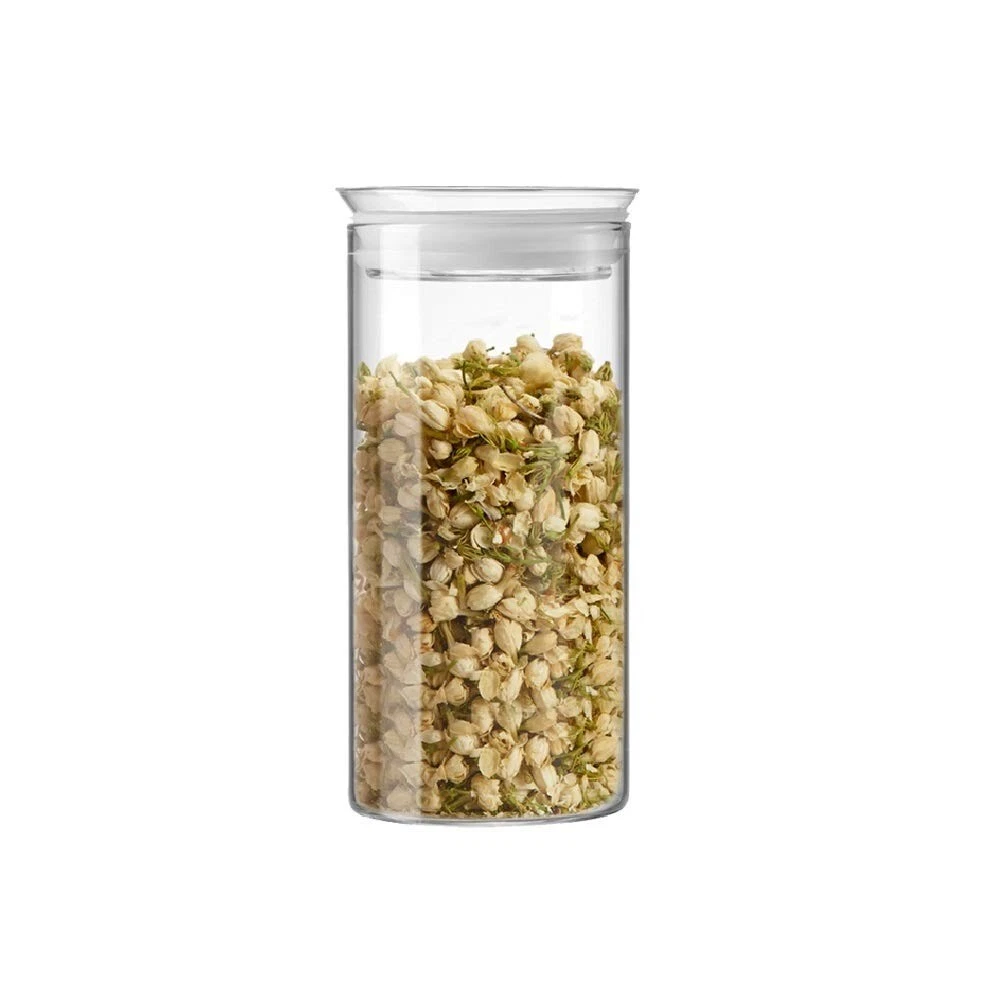 LUXE Airtight Borosilicate Glass Canister Jar with Glass Lid Kitchen Canister