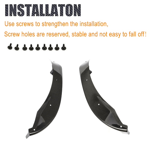 Spoiler labio aletas de carbono esquinas delanteras para BMW M3 F80 M4 F82 F83 - Imagen 10 de 13