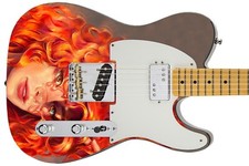 Guitar Skin Axe Wrap Re Skin Bass Reface DIY Red Hot Crazy Girlfriend GS 1109