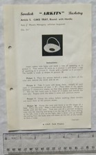 Vintage leaflet: Swedish Arkits Basketry - cake tray 5