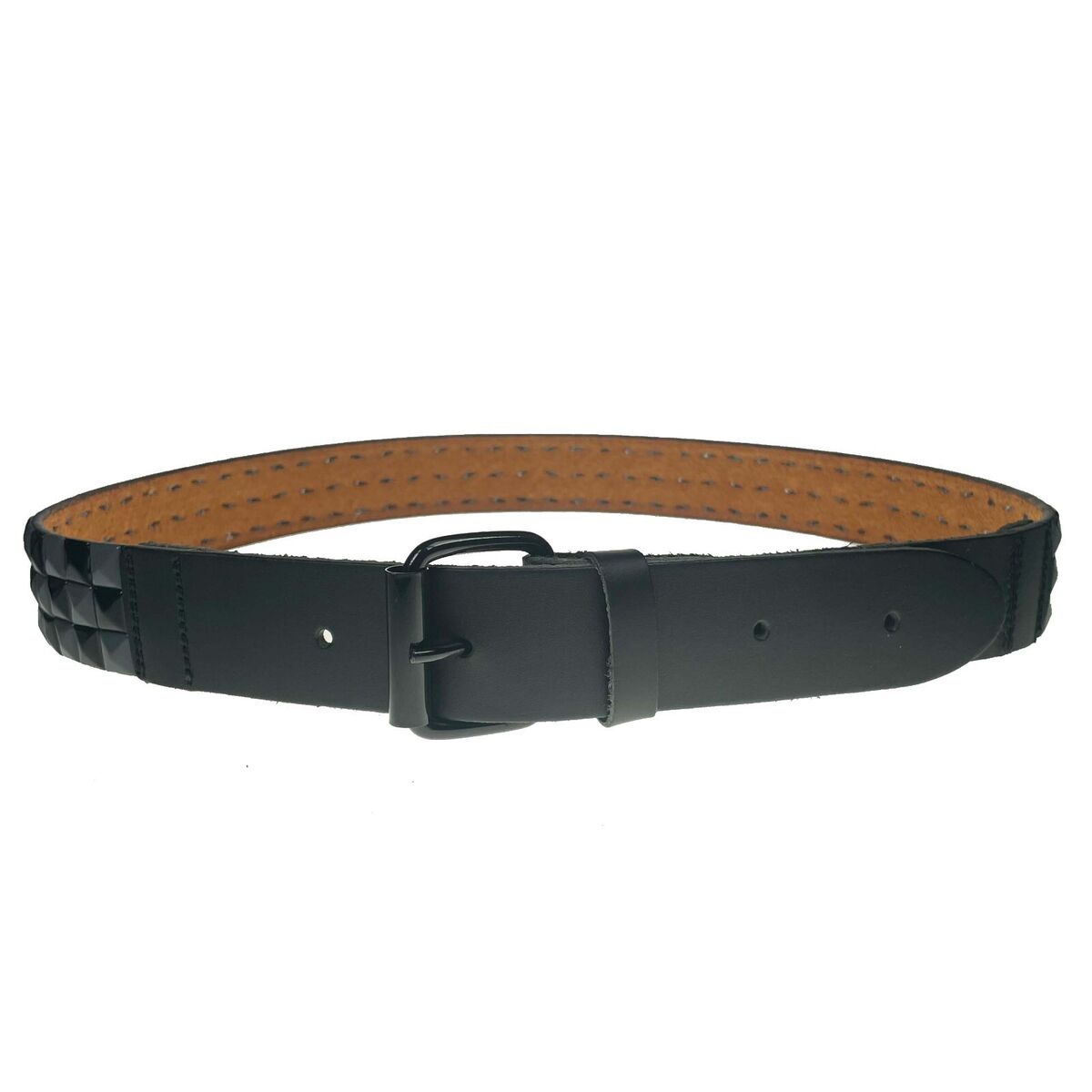 Three Row Pyramid Checkered Belt Mens Womens Studded Belts Three Row Pyramid Checkered Belt Mens Womens Studded Belts