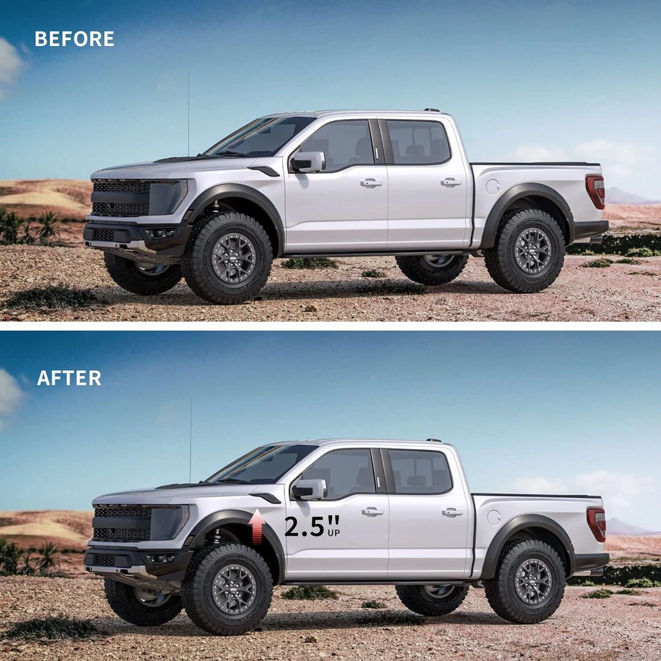 For 2004-2024 2007 Ford F150 Expedition Mark LT 2.5"Inch Front Leveling Lift Kit Foto 3 de 4