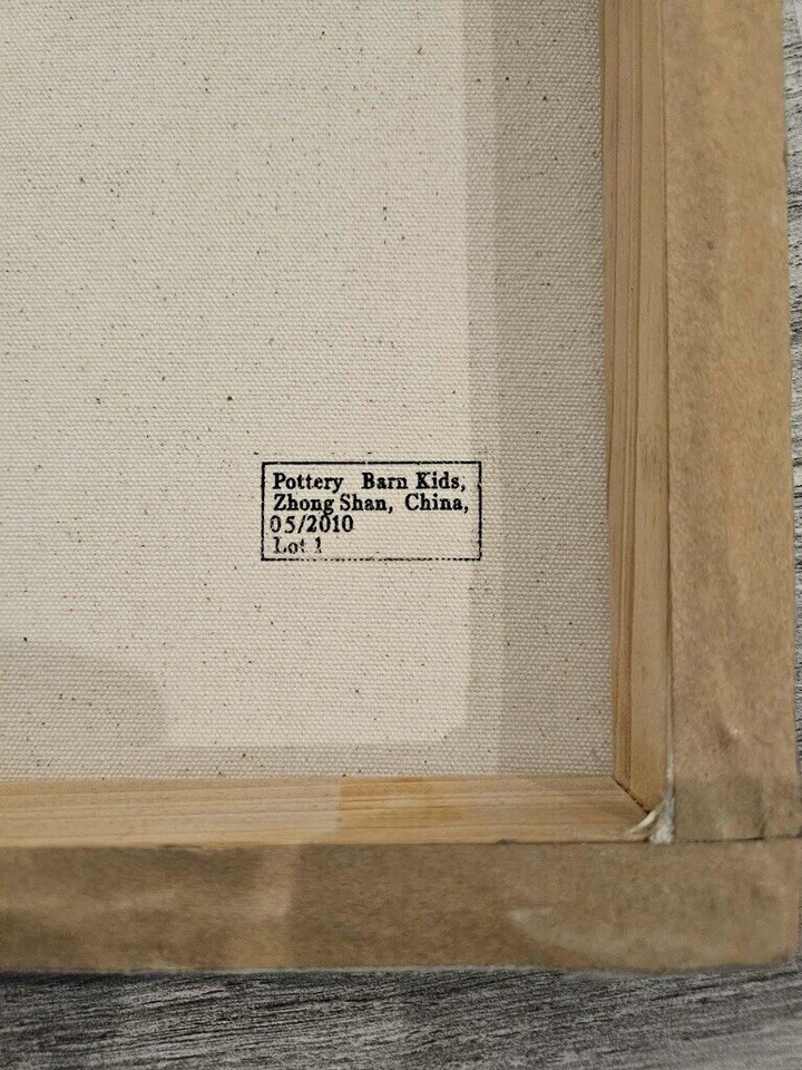 POTTERY BARN KIDS Canvas Wall Art Set Of 5 Nursery Artwork eBay