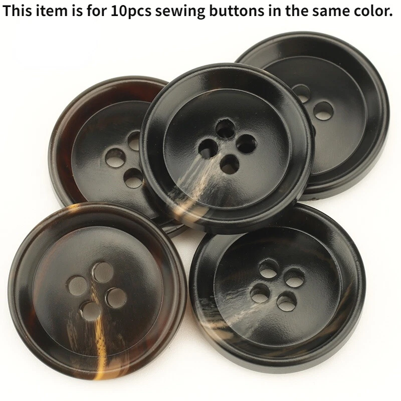 10Pcs Resin Sewing Buttons Suit Coat Round 4 Holes Button Clothing DIY Craft - Image 4 of 4