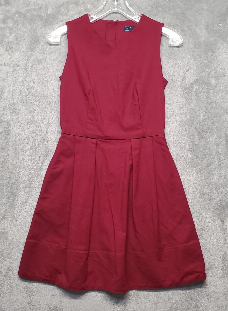 red dress gap Gap Factory Women's Stripe Tank Mini Dress Modern Red Navy Stripe Size M