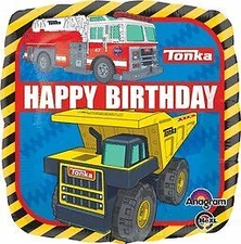 Anagram International Tonka Happy Birthday Foil Balloon, 18", Multicolor