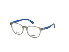 Diesel DL5368 020 Matte Gray Round Plastic Optical Eyeglasses Frame 51-18-150 RX
