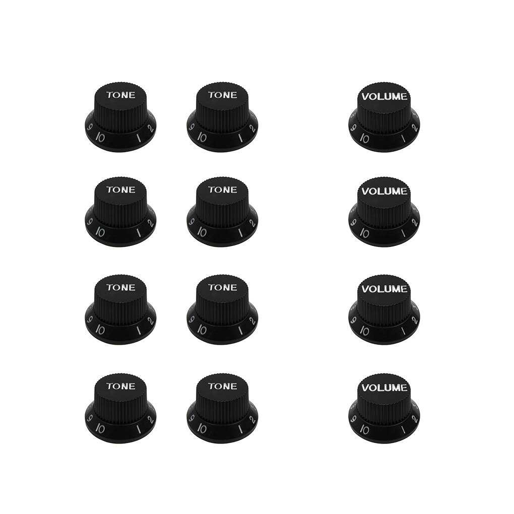 Set FD ST Electric Guitar Knobs 40 Tone & 20 Volume Control Knobs Black