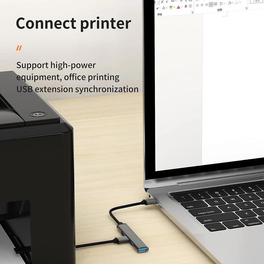 4-Port Mini USB 3.0 Hub Expander for PC and Mac