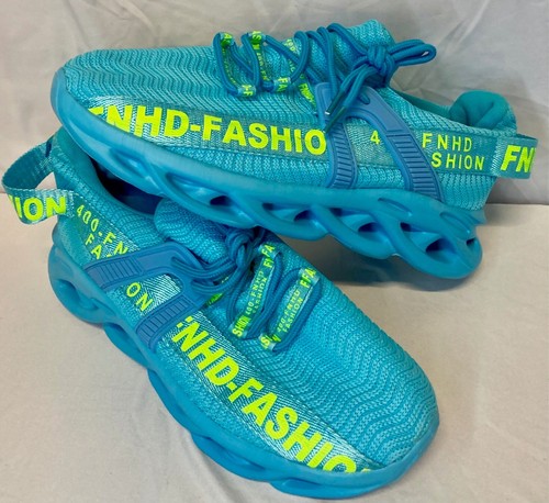 FNHD - Running Blade Shoes - Sky blue/Lime, Mens 8, Womens 10 - NEW! - 第 1/5 張圖片