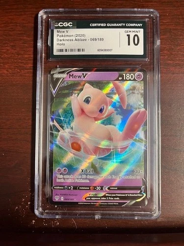 Mew V 2020 Pokemon Darkness Ablaze 069/189 CGC 10
