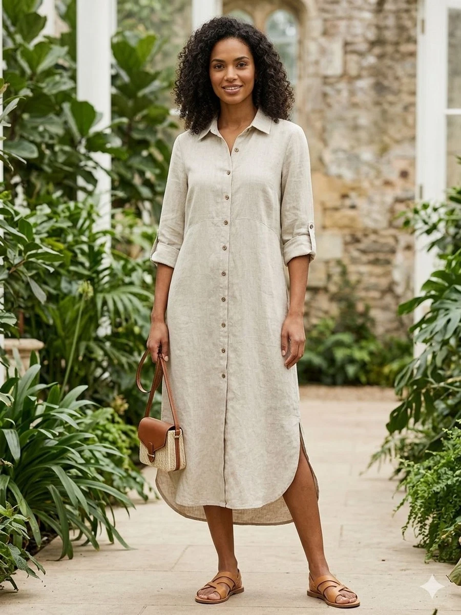 plaid maxi dress FINAL SALE and functional Size:14-14,5 US / 45 Kathee Midi Long Sleeve Sequin
