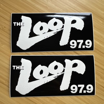 Set Of 2 NEW Vintage WLUP The Loop 97.9 BUMPER STICKER Chicago Radio NOS