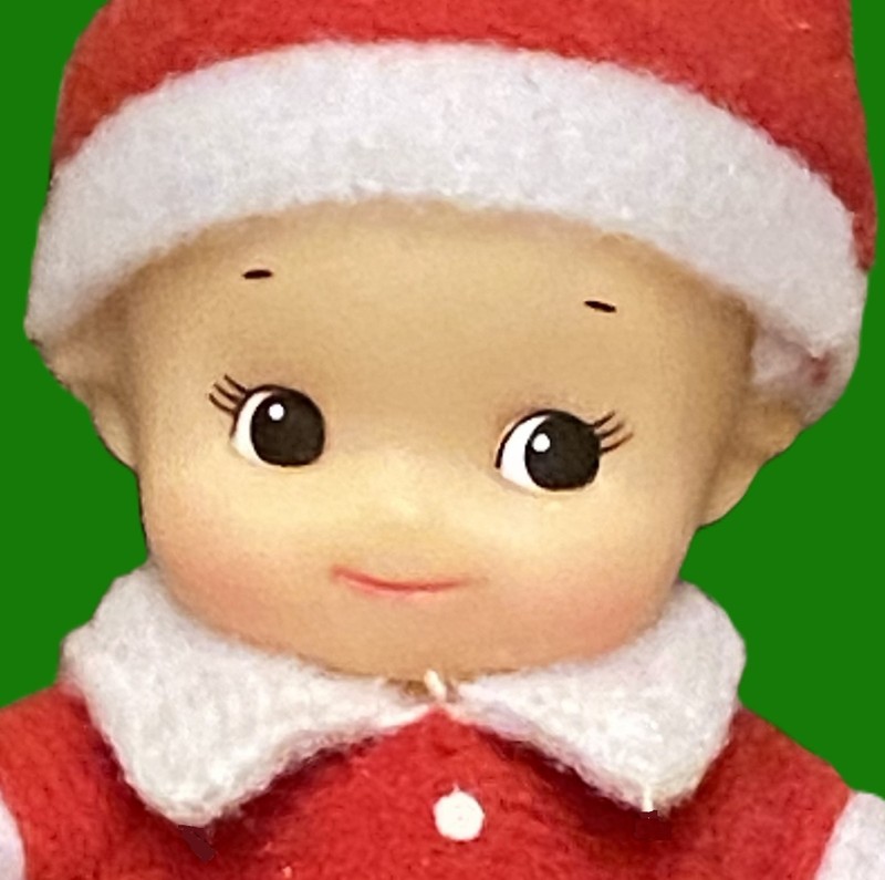 3-inch Kewpie Santa Claus Christmas Vinyl Mascot Kewpies Rose O'Neill Key Chain