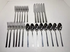 Reed & Barton Stainless COLE 18/10 Flatware Lot of 25, Forks, Knives and Spoons