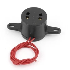 AC220V Wired Industrial Beeping Sound Electronic Buzzer Intermittent Sound Black