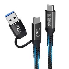 USB C Cable 3.2 Gen 2x2 20Gbps 8K 5A 240W 100CM - Fast Charge  Data Transfer