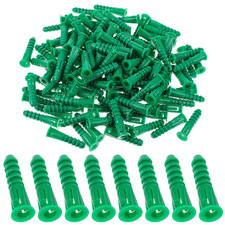 500PCS 12 16 x 1-1/2 Ribbed Plastic Drywall Anchors Light Duty Green
