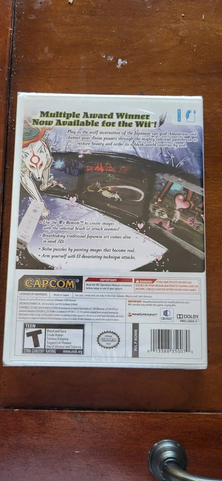 Okami Nintendo Wii 2008 Factory Sealed MISPRINT Brand New Free Shipping - Image 2 of 4