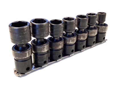 #ad Snap On 7 Piece 3 8quot; Drive Metric Shallow Impact Swivel Socket Set 207IPFM NICE $199.95