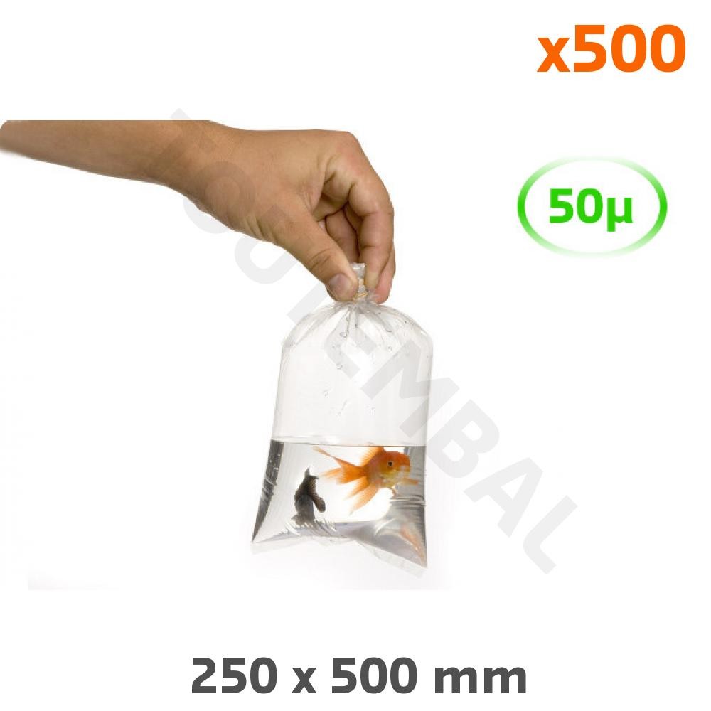 Sachet plastique transparent 250 x 500 mm 50 µ d'emballage et stockage