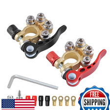Car Battery Terminal Connectors 2 Pcs 4 Way Quick Release Disconnect