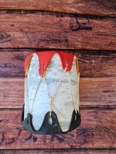Vintage Native American Indian Souvenir Toy Tom Tom Drum Southwestern Decor 5"
