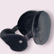 CHANEL BEAUTE Sleeping Eye Mask Travel Pillow Black Novelty GWP Velvet Soft NIB