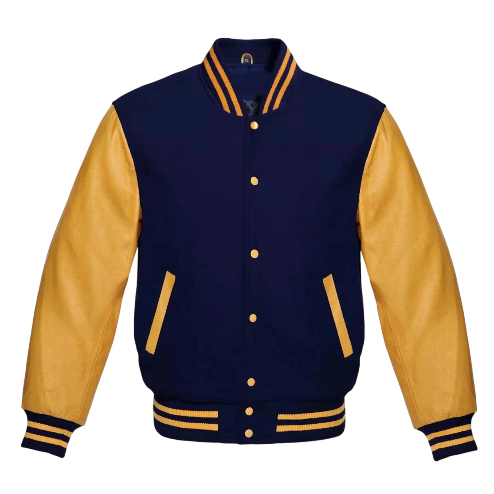 Varsity Bomber Jacket College Letterman Wool Body Leather Sleeves Bomber Jacket