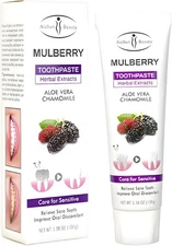 Aichun Beauty Mulberry Toothpaste Herbal Extracts Aloe Chamomile Sensitive 100g