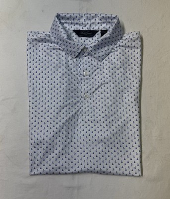 Bobby Jones Performance Collection  sailboat Print Polo Shirt Men s Size L