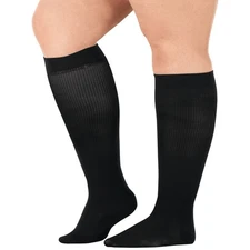 Silver StepsTM Wide Calf Compression Socks, 15-20 mmHg